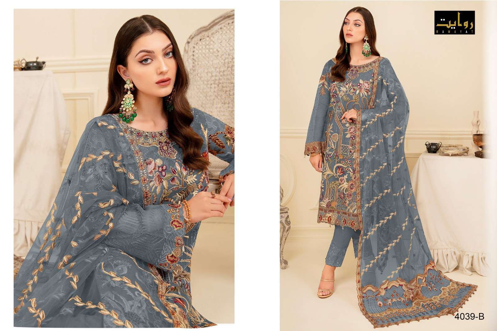 rawayat rangoon colors vol 17 series 4039 faux geogette suit 