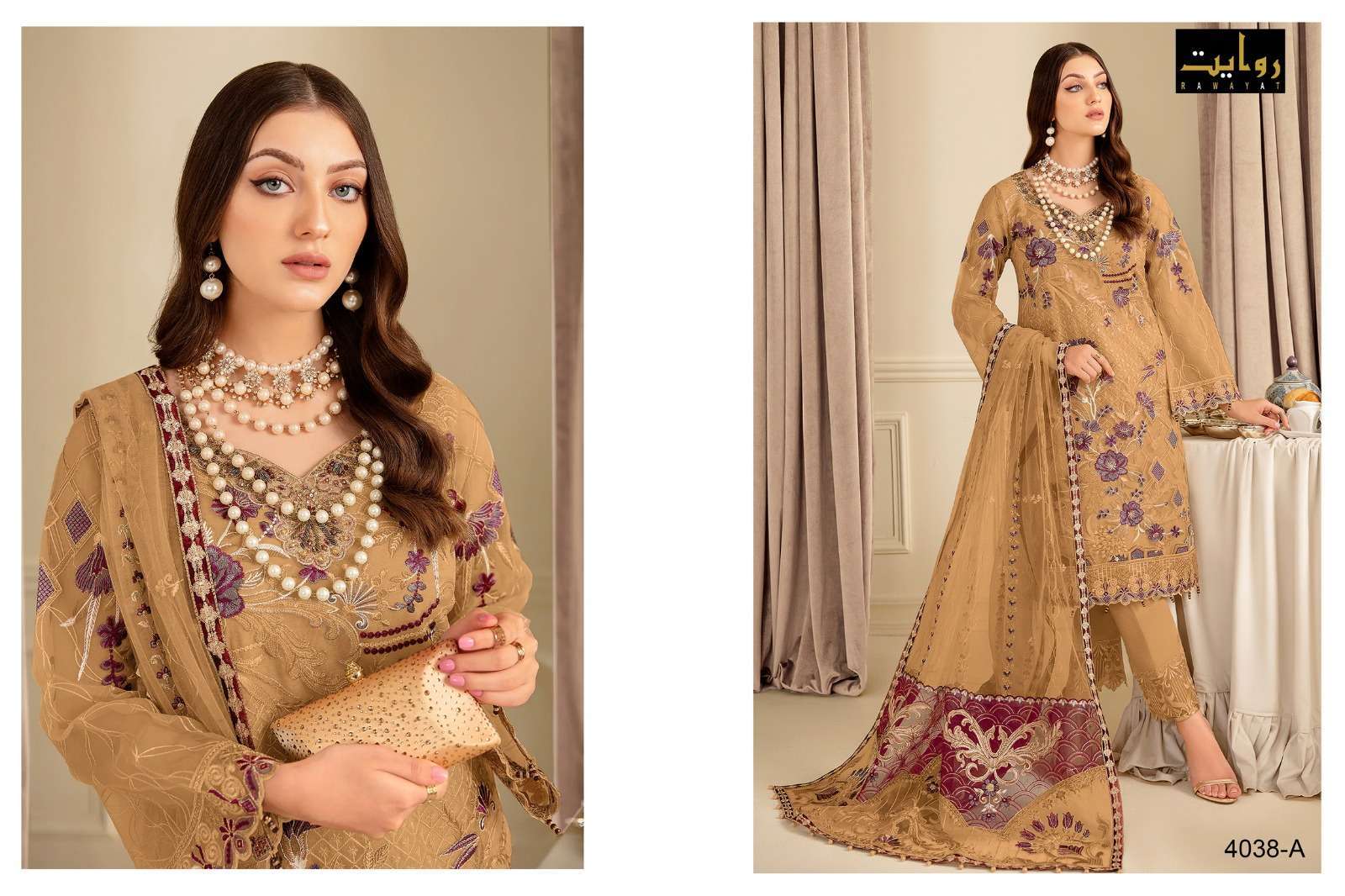 rawayat rangoon colors vol 18 series 4038 faux georgette suit 