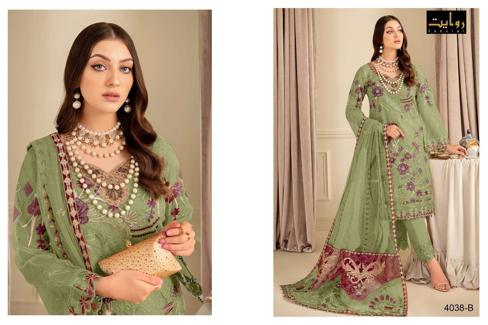 rawayat rangoon colors vol 18 series 4038 faux georgette suit 