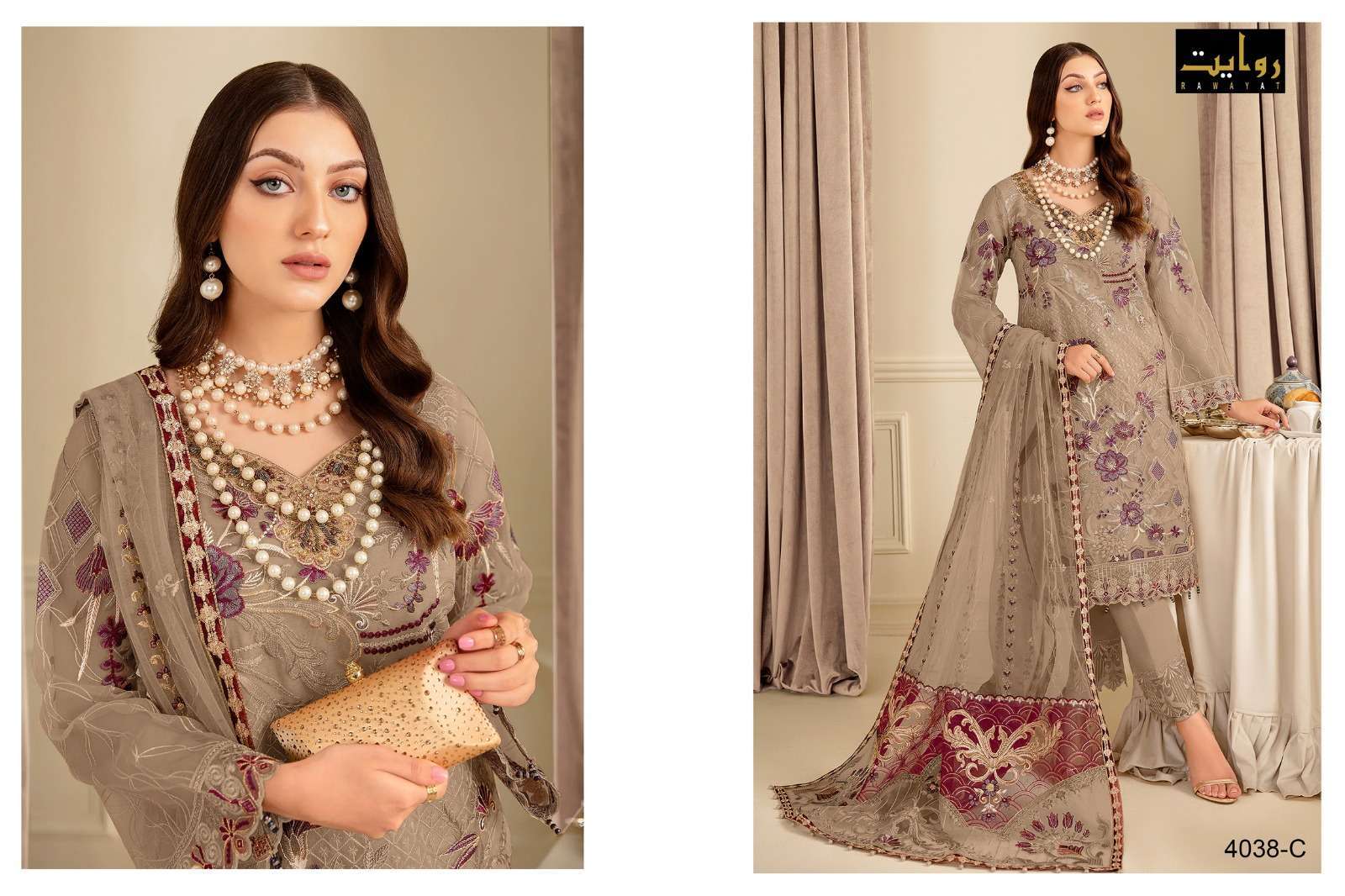 rawayat rangoon colors vol 18 series 4038 faux georgette suit 