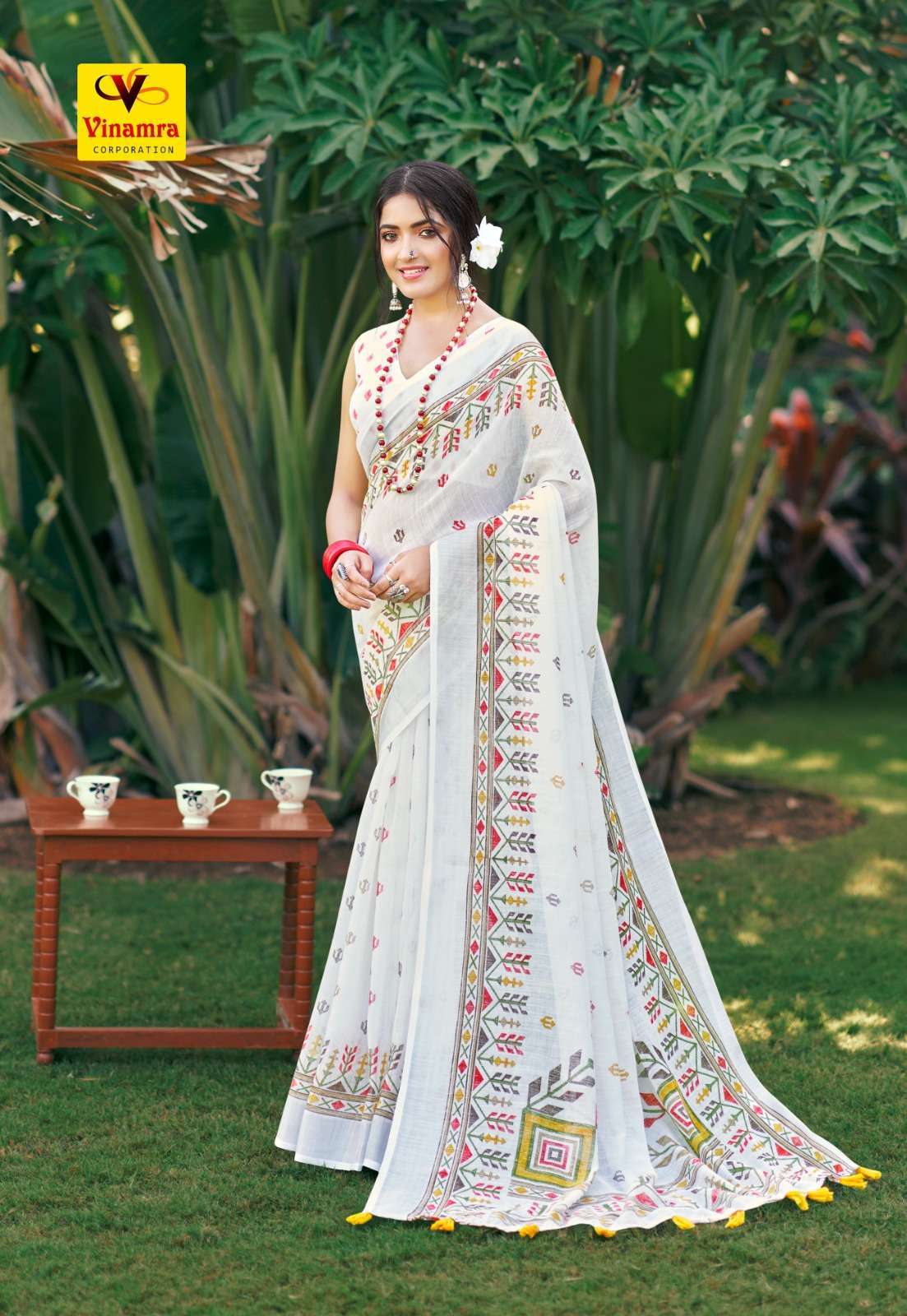 Satin Silk White Color Embroidered |Designer Saree |Kotasilk - Stitched  Blouse ($7) in 2024 | Art silk sarees, Saree designs, Saree