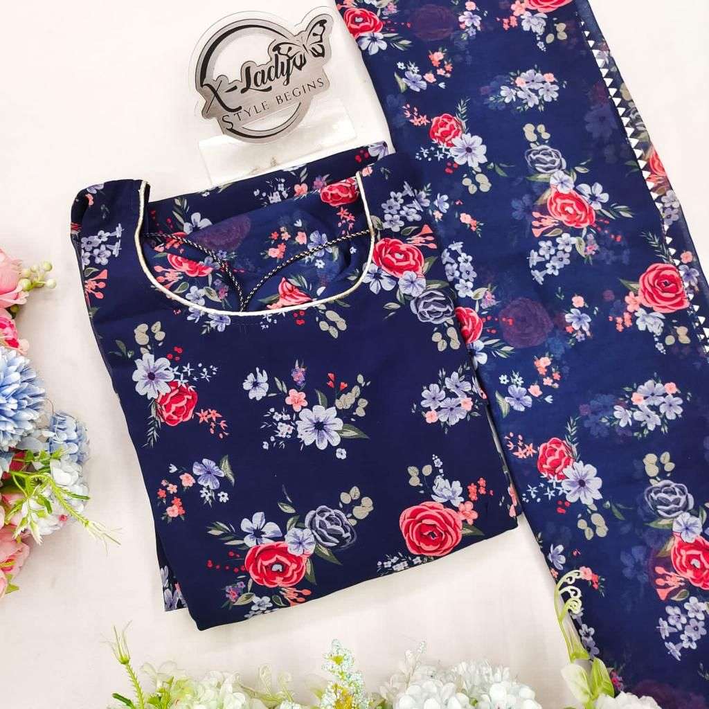 X-lady launching New Colorfull flower Maxy gown with dupatta 