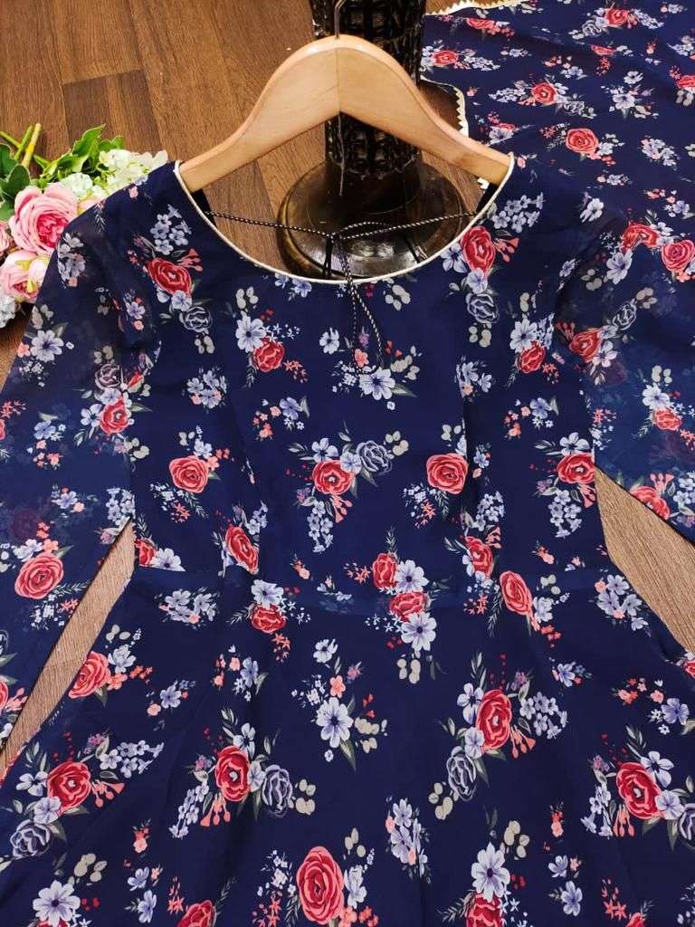 X-lady launching New Colorfull flower Maxy gown with dupatta 