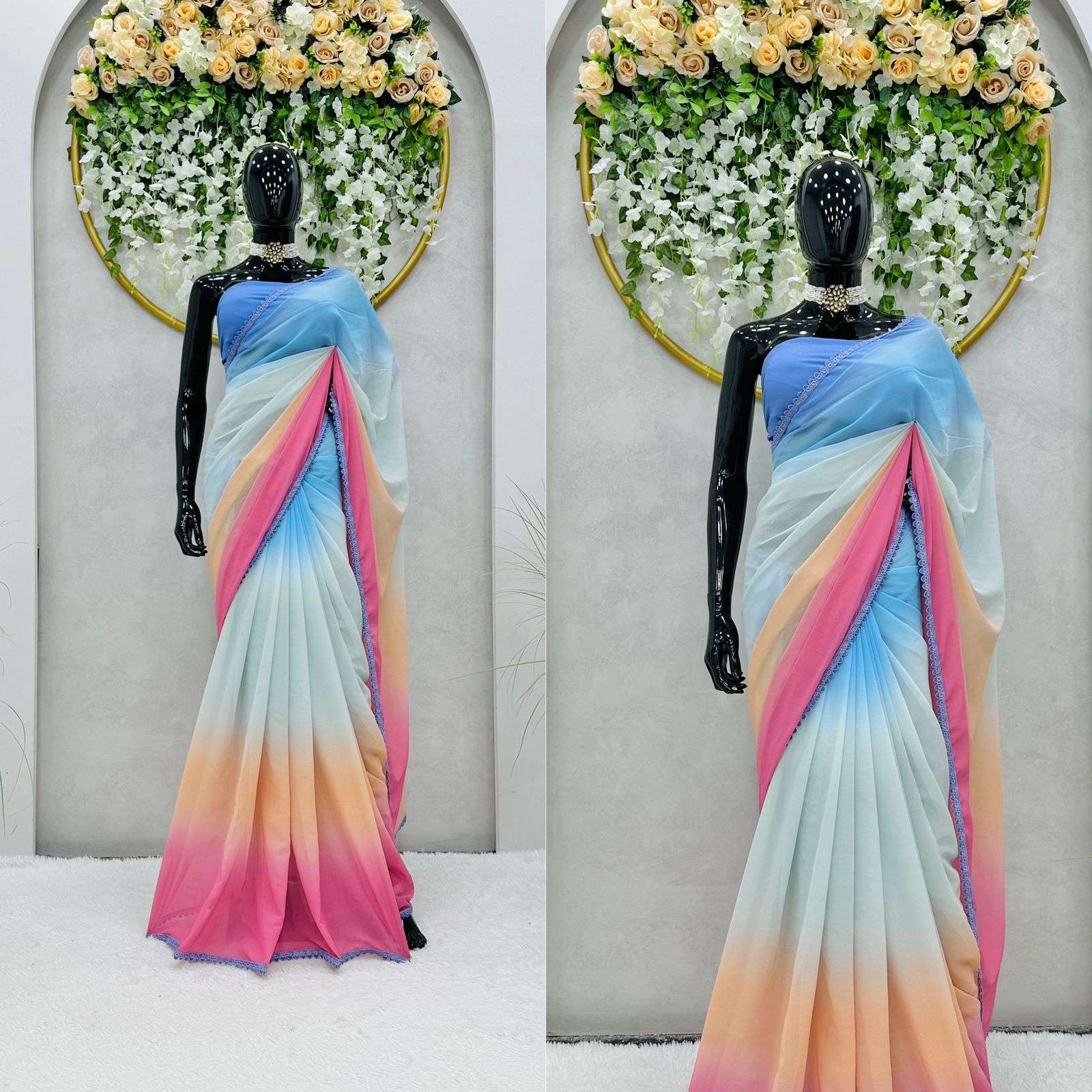 Beautiful Designer Pure Soft Cotton Sarees