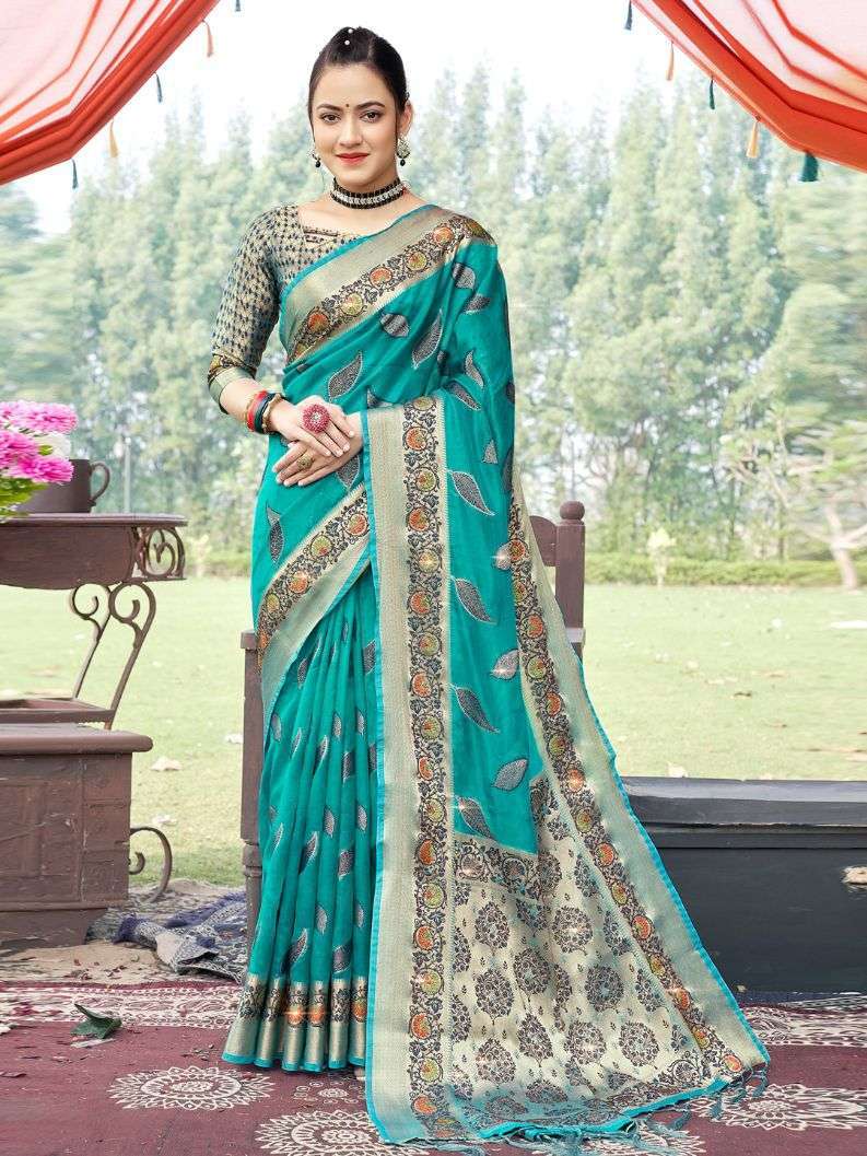 bunawat krisna Organza Woven Work & Swarovski Stone Work saree