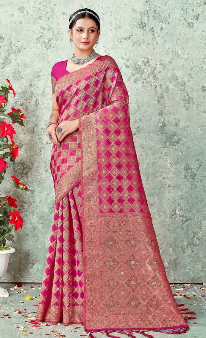 bunawat nandita Organza Woven Work & Swarovski Stone Work saree