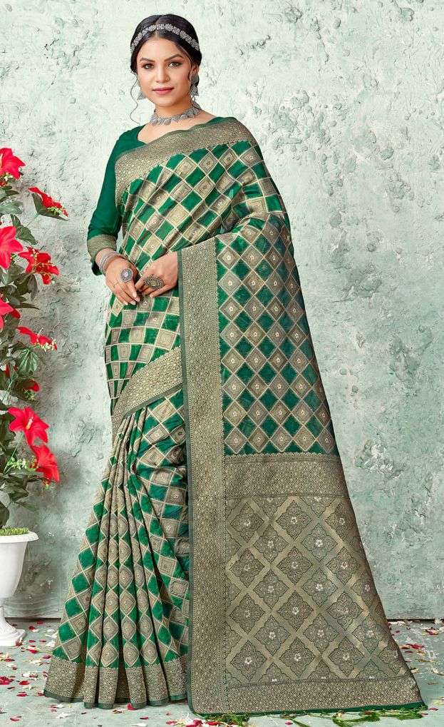 bunawat nandita Organza Woven Work & Swarovski Stone Work saree