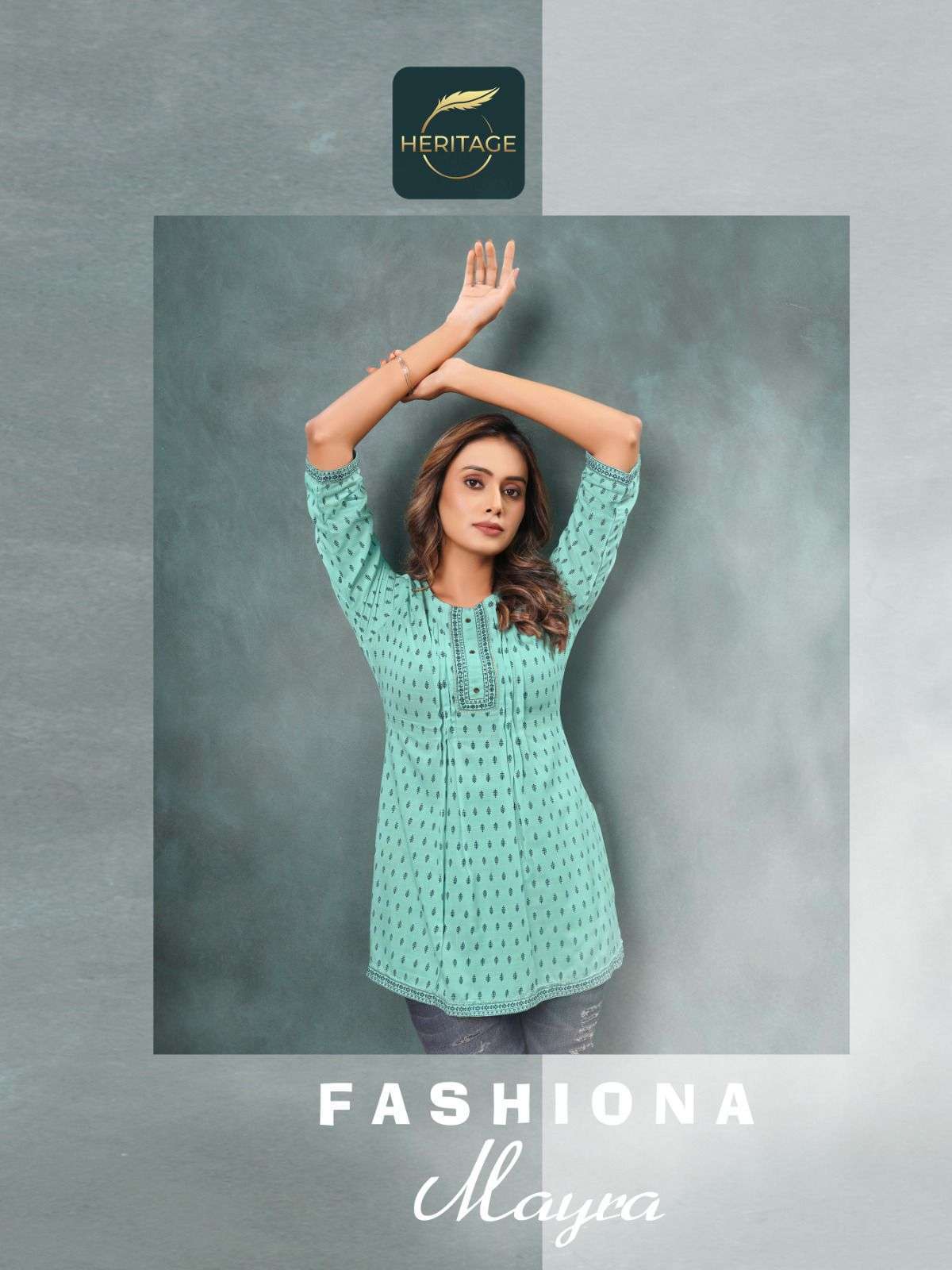 heritage mayra series 001-008 rayon slub kurti 