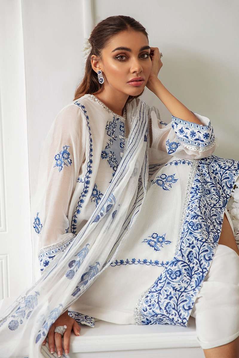 laxuria 1278 white color Faux Georgette suit
