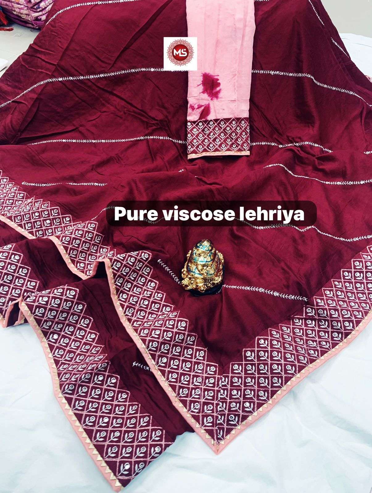 ms brand designer soft cotton fabric sibori print saree