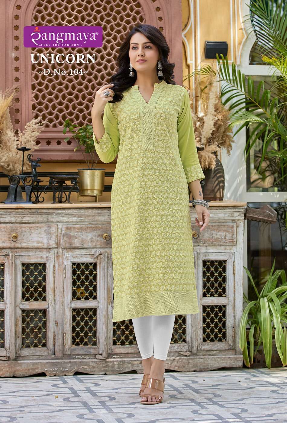 Rangmaya unicorn series 101-107 cotton kurti