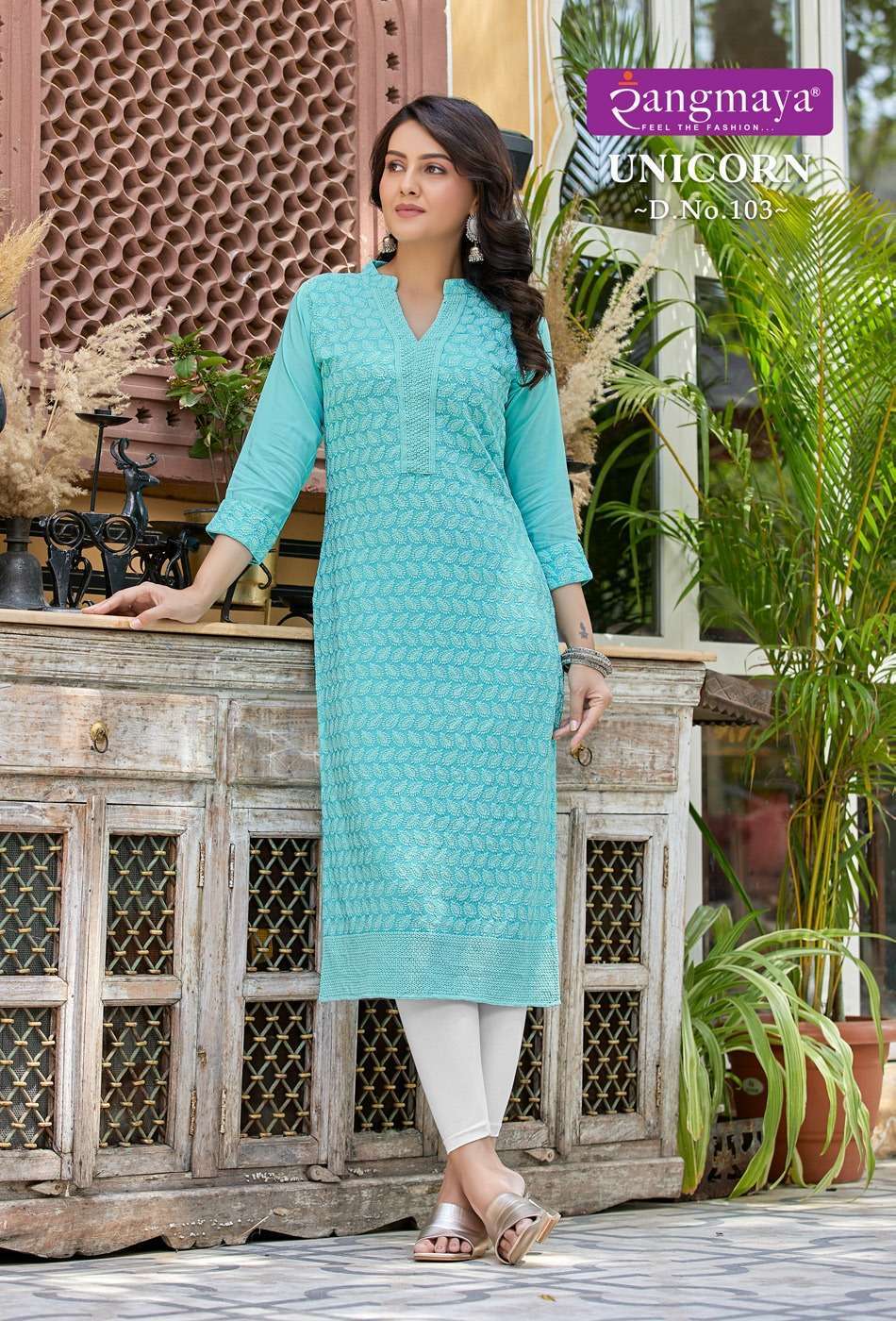 Rangmaya unicorn series 101-107 cotton kurti