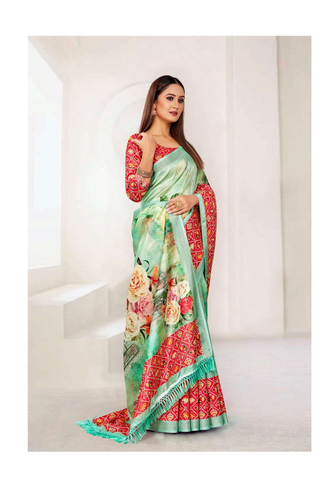 vinamra coral digital vol 1 series 1901-1908 cotton zari saree