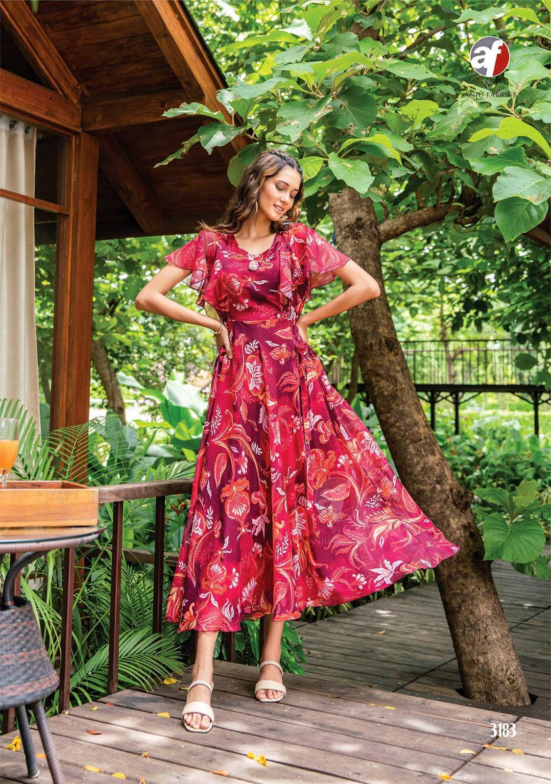 anju fab coral charm vol 3 series 3001-3006 viscose premium chiffon gown