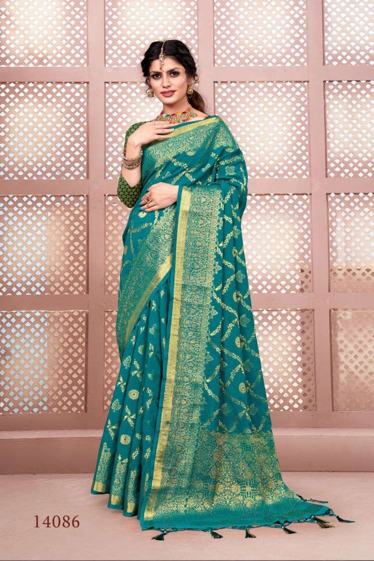 Dark Blue Coloured Silk Saree with silver zari work over the body – Kumaran  Silks