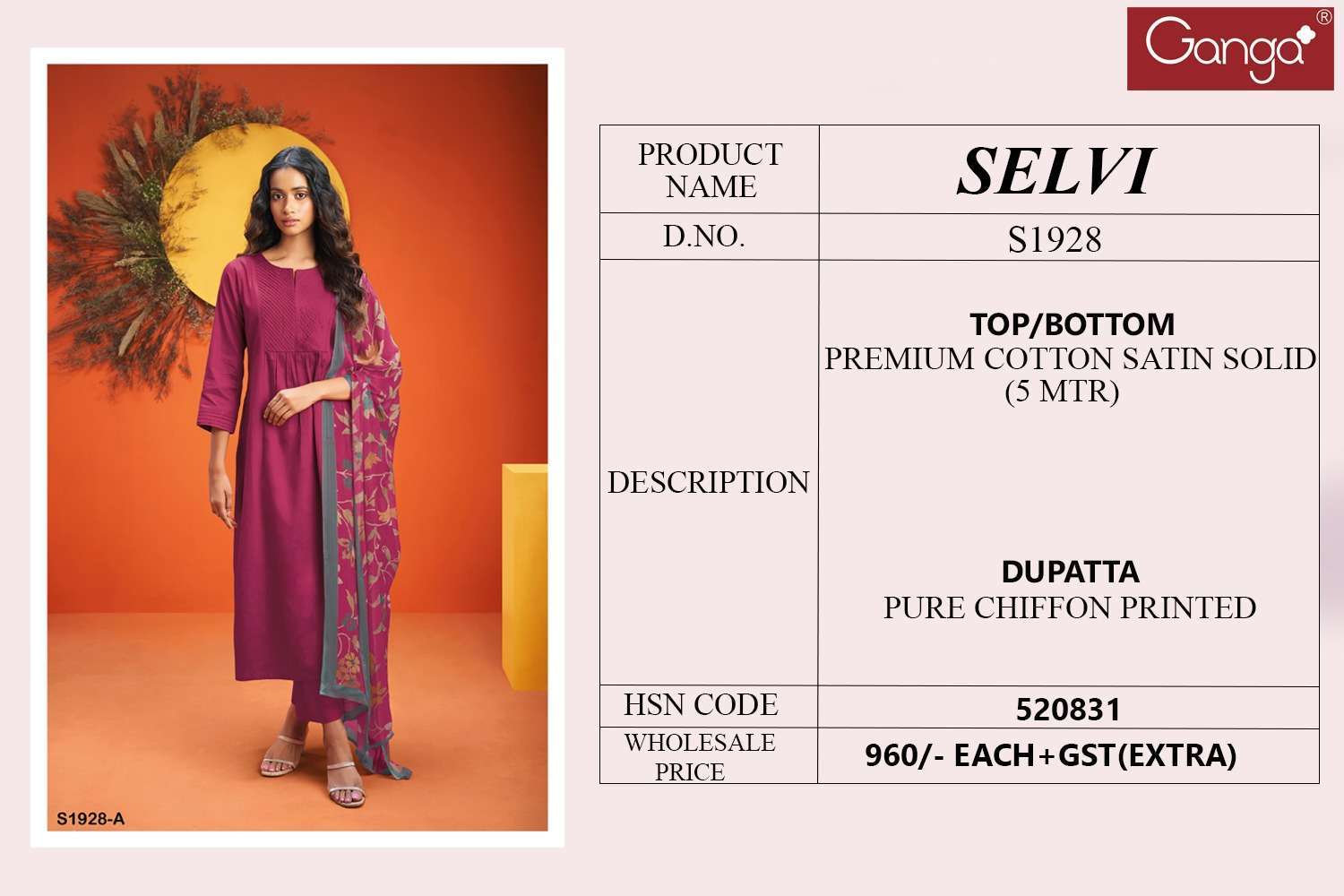 Ganga Zuri 985 Designer Fancy Cotton Salwar Kameez Catalog Supplier