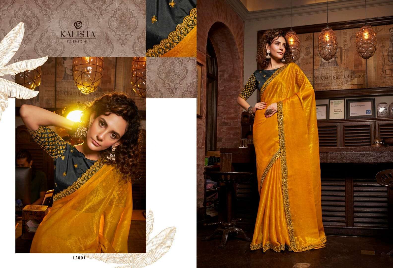 kalista fashion kesha series 12001-12006 sitara blooming chiffon saree