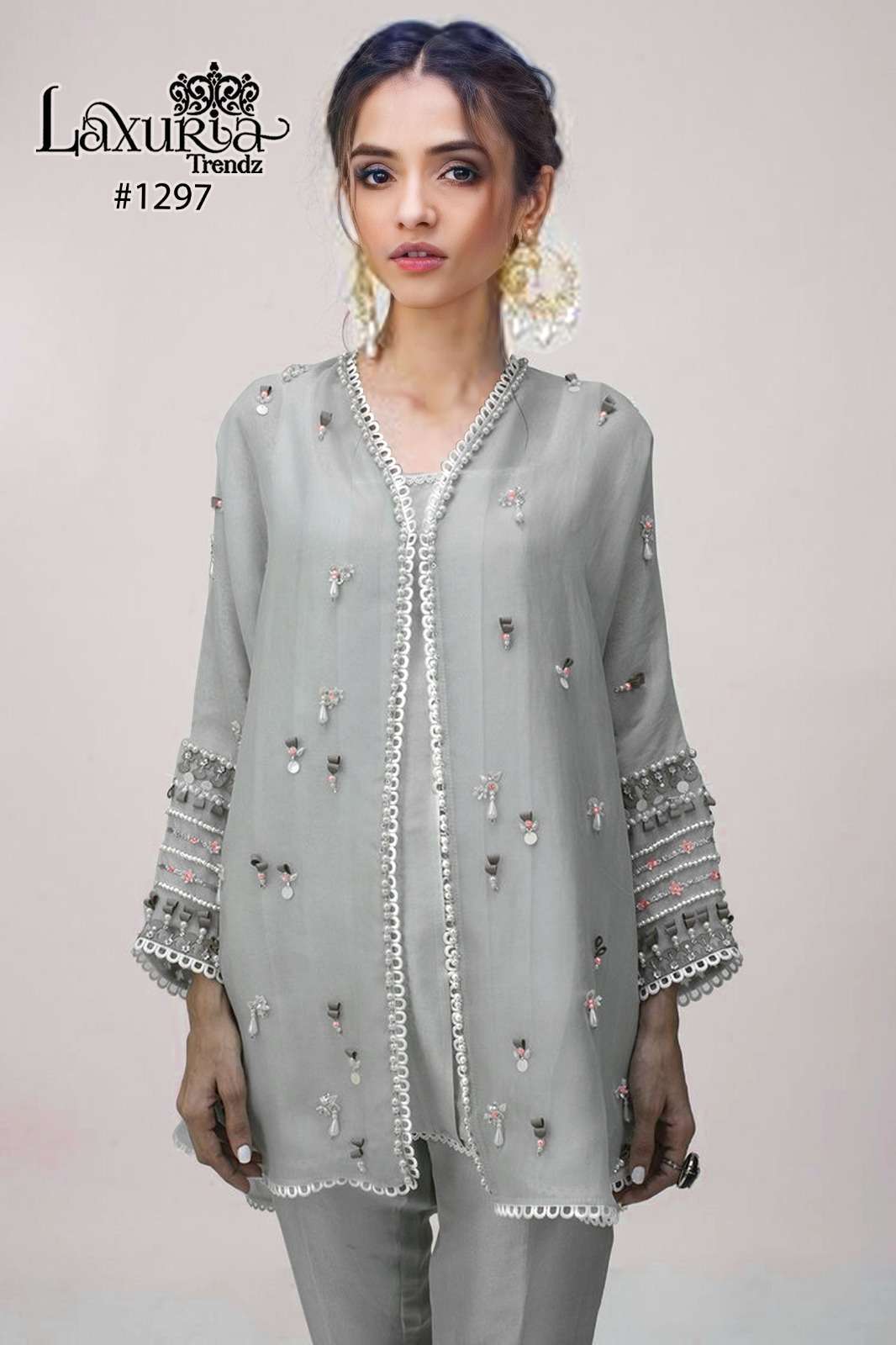 laxuria 1297 Fox Georgette Tunic with Gorgeous Handwork