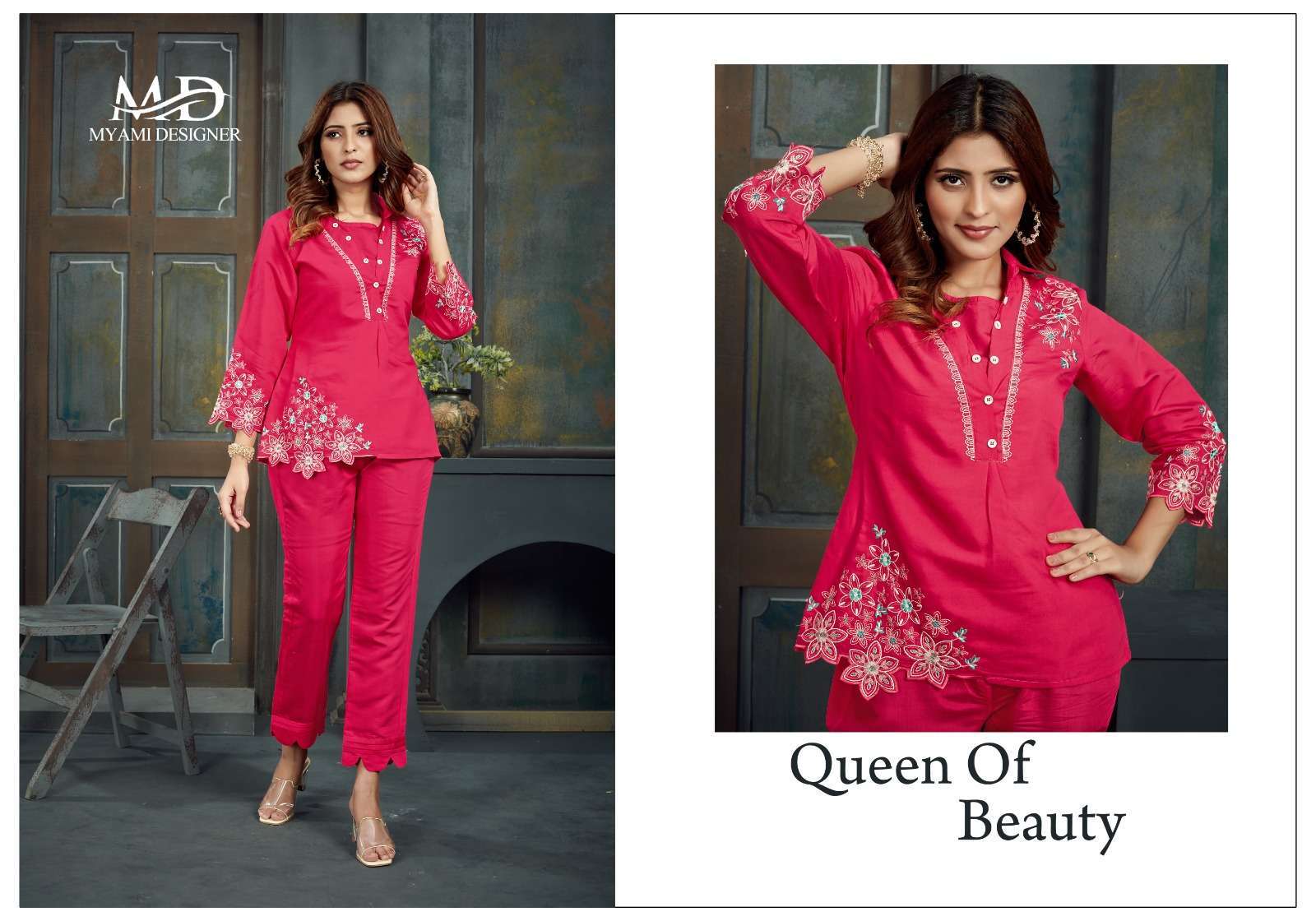 myami cord sets vol 2 series 111-116 pv viskos with embroidery work kurti