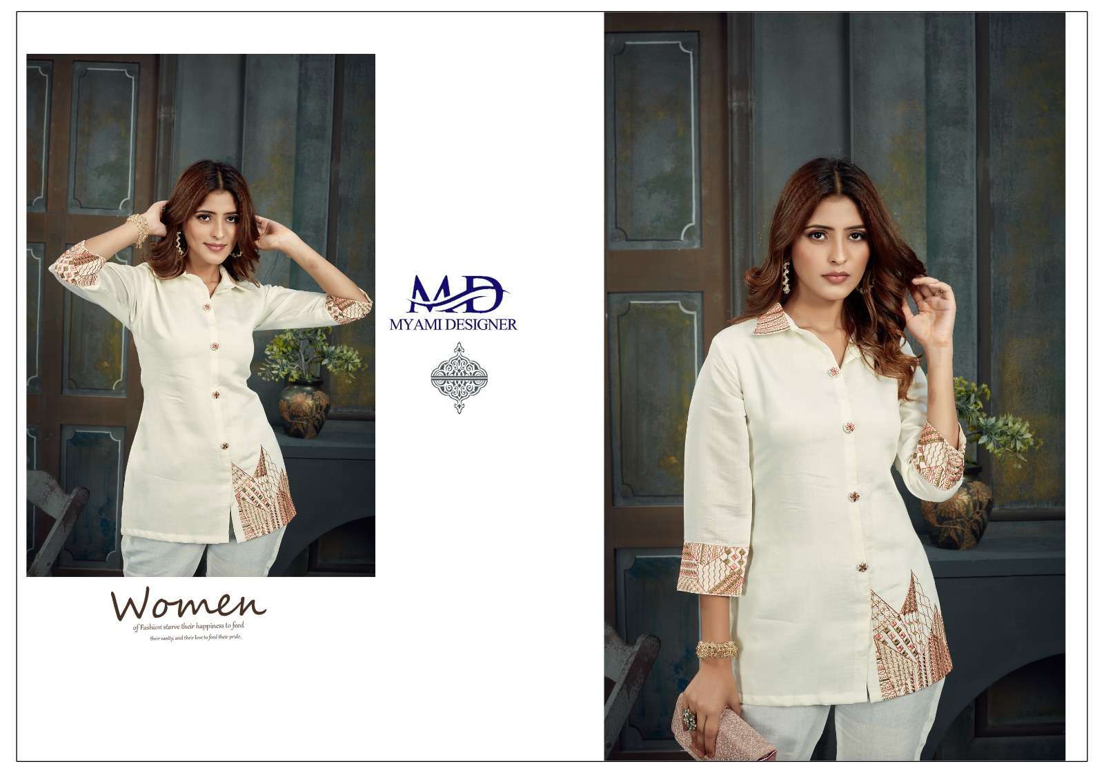 myami cord sets vol 2 series 111-116 pv viskos with embroidery work kurti