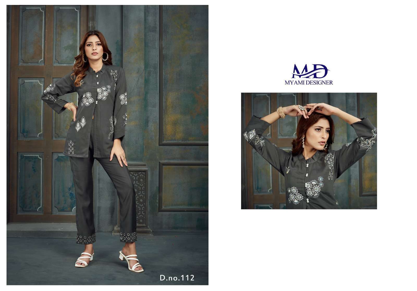 myami cord sets vol 2 series 111-116 pv viskos with embroidery work kurti
