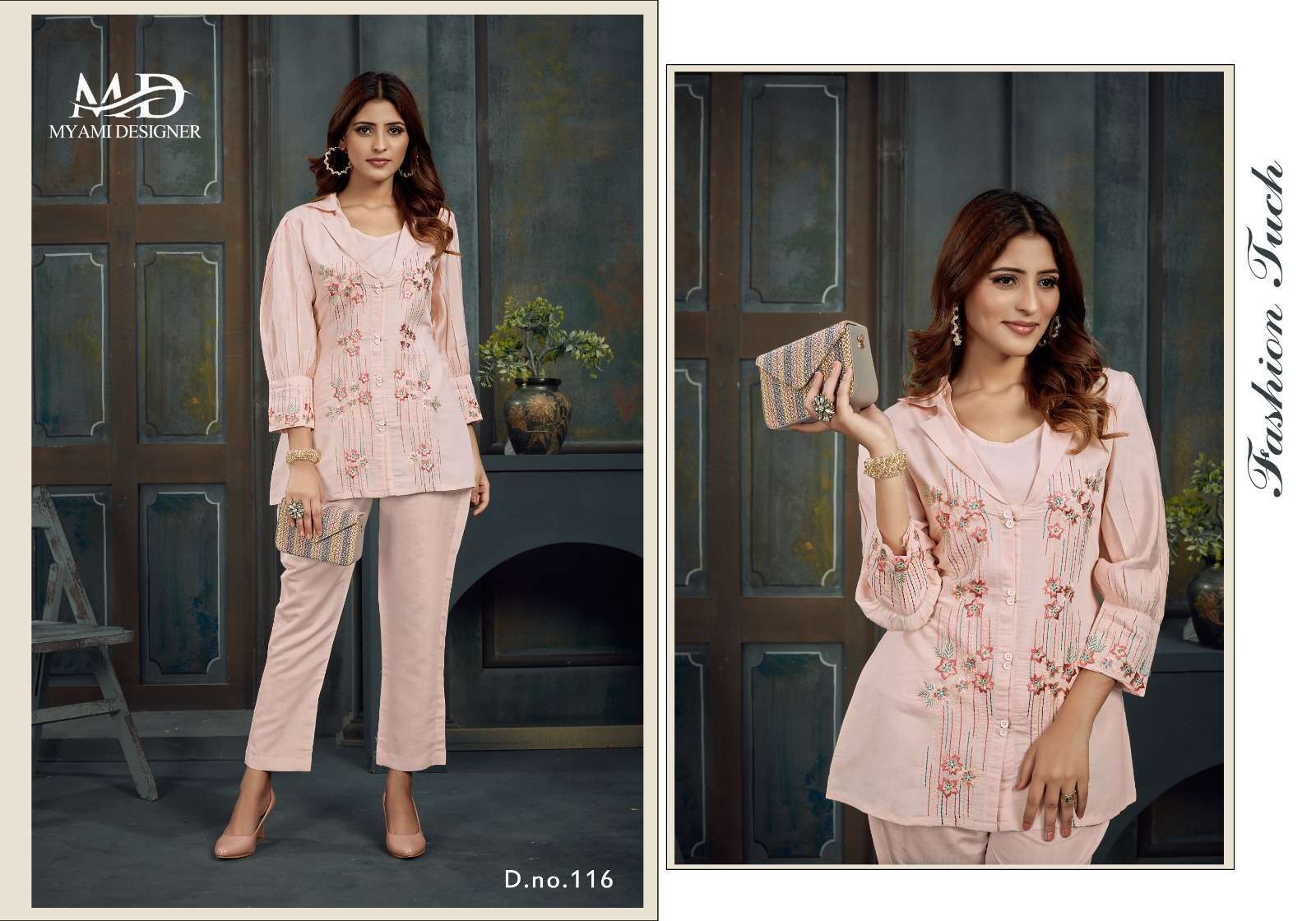 myami cord sets vol 2 series 111-116 pv viskos with embroidery work kurti