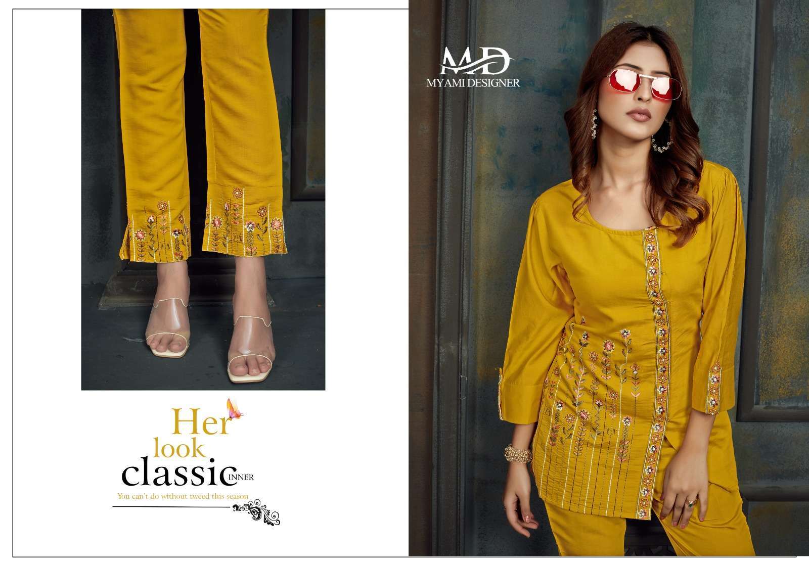 myami cord sets vol 2 series 111-116 pv viskos with embroidery work kurti