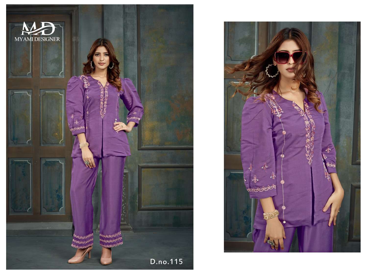 myami cord sets vol 2 series 111-116 pv viskos with embroidery work kurti