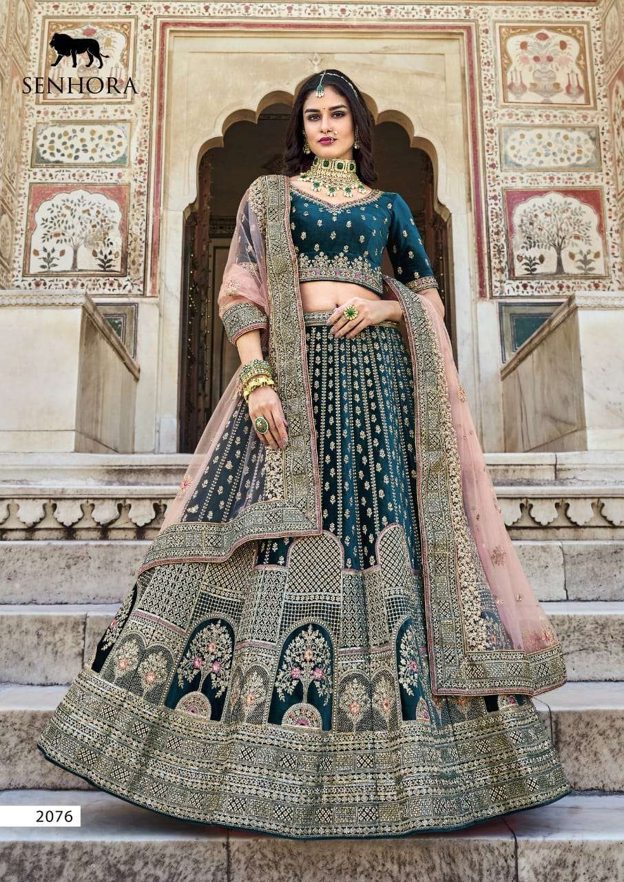 senhora bridal look series 2087-2090 Heavy Velvet With Fancy Dori Work lehenga