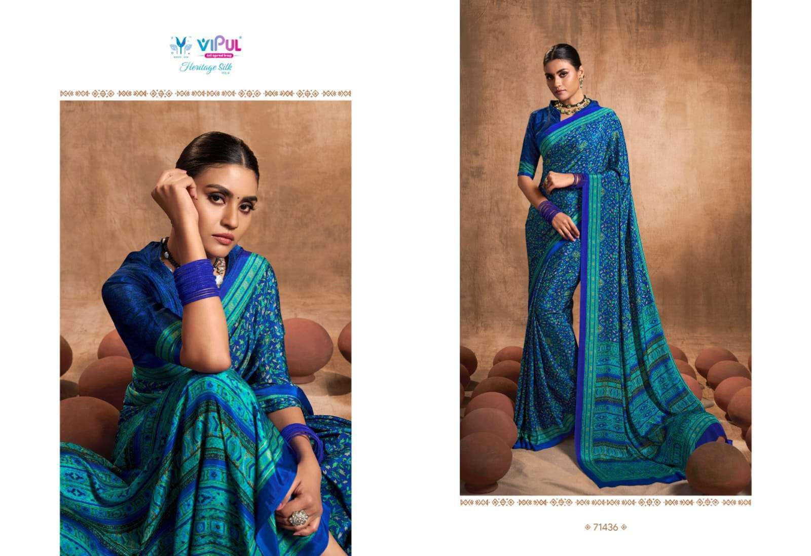 vipul heritage silk vol 8 series 71241-71441 crape silk saree