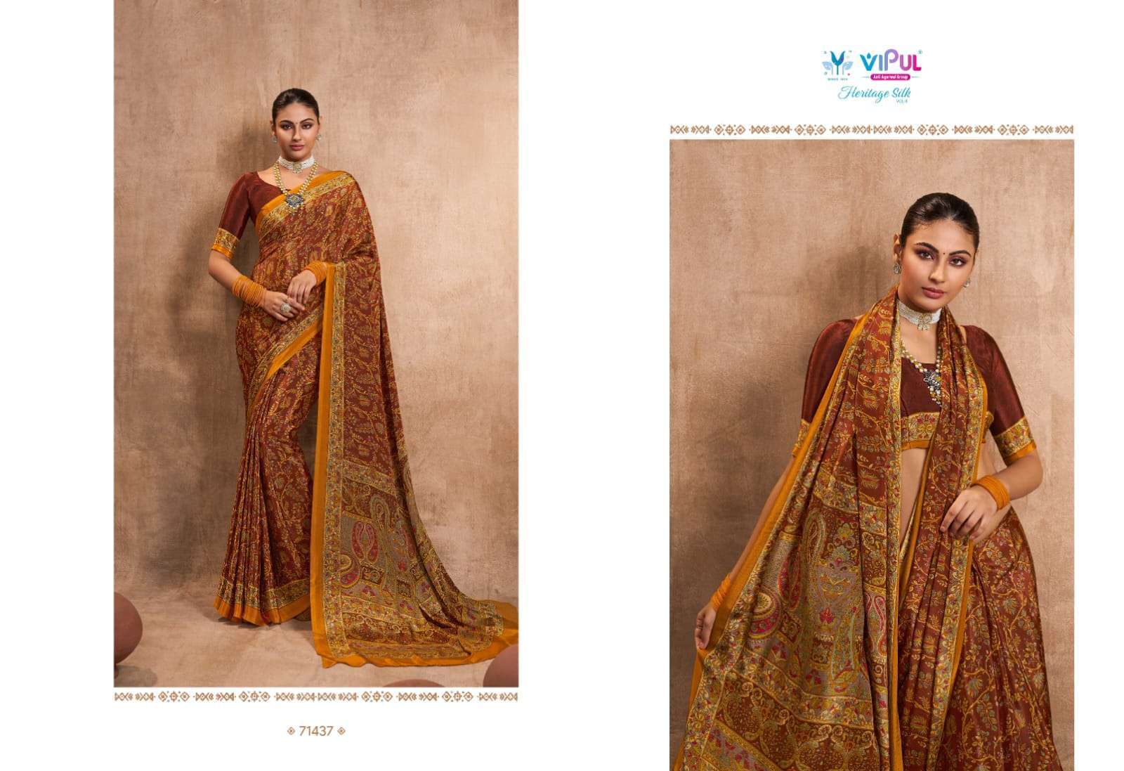 vipul heritage silk vol 8 series 71241-71441 crape silk saree