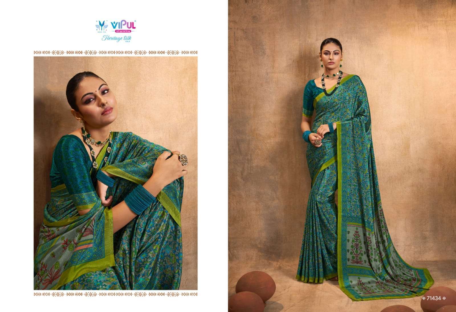 vipul heritage silk vol 8 series 71241-71441 crape silk saree