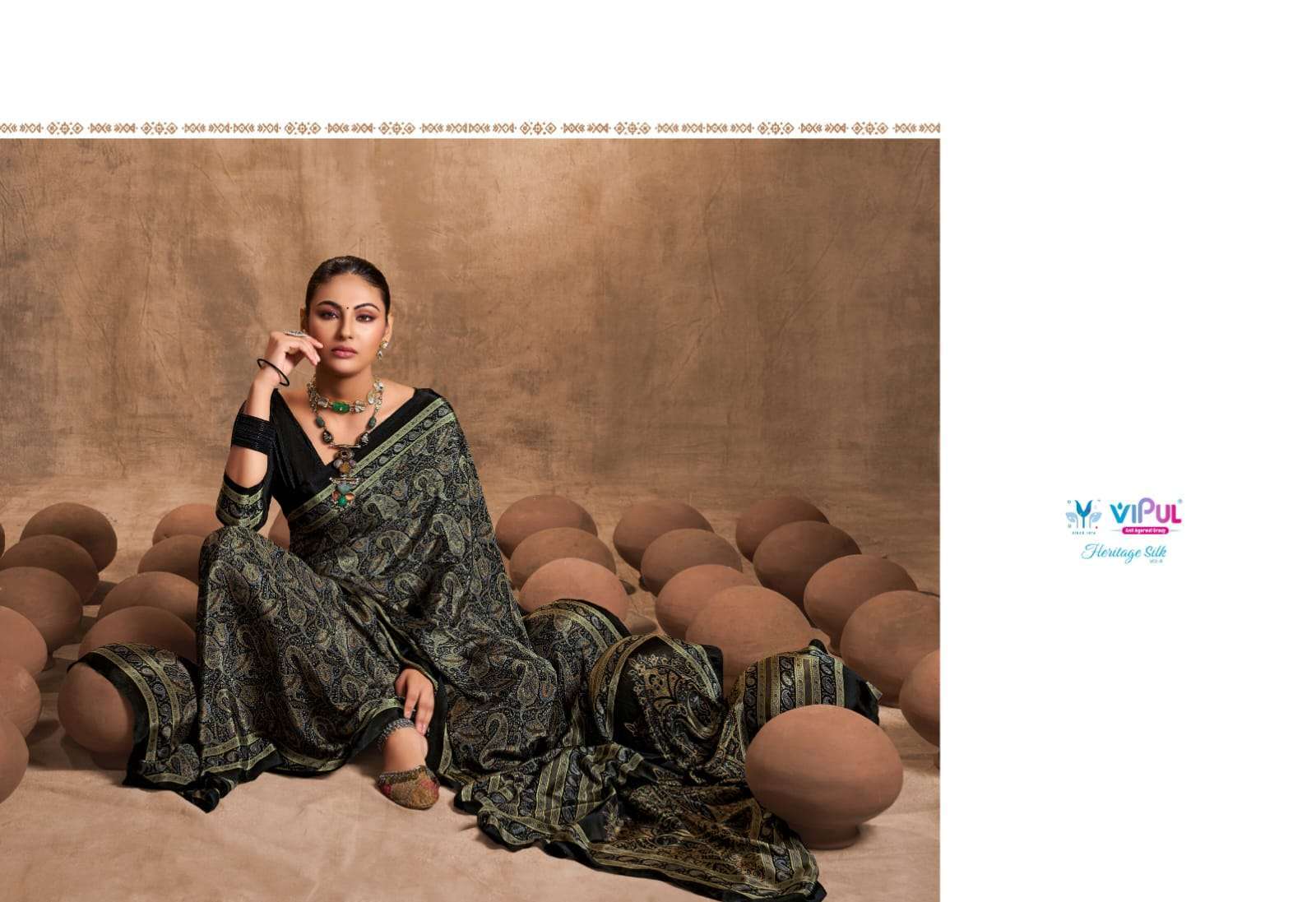 vipul heritage silk vol 8 series 71241-71441 crape silk saree