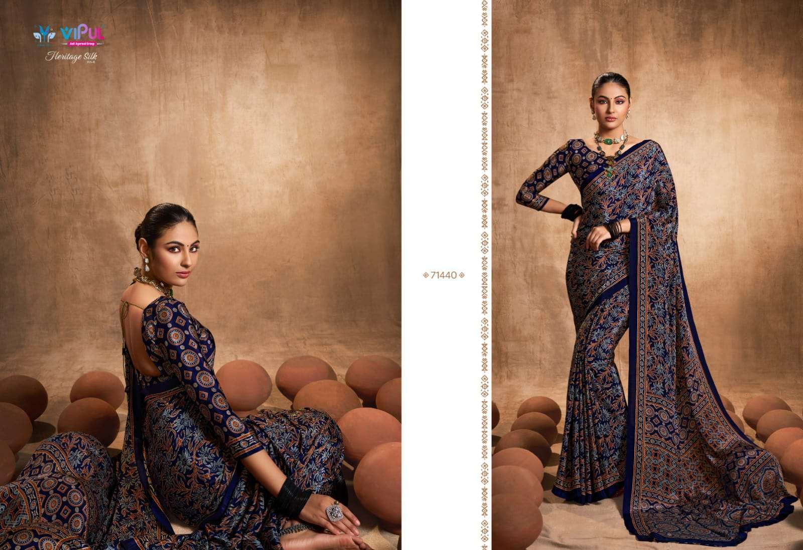 vipul heritage silk vol 8 series 71241-71441 crape silk saree