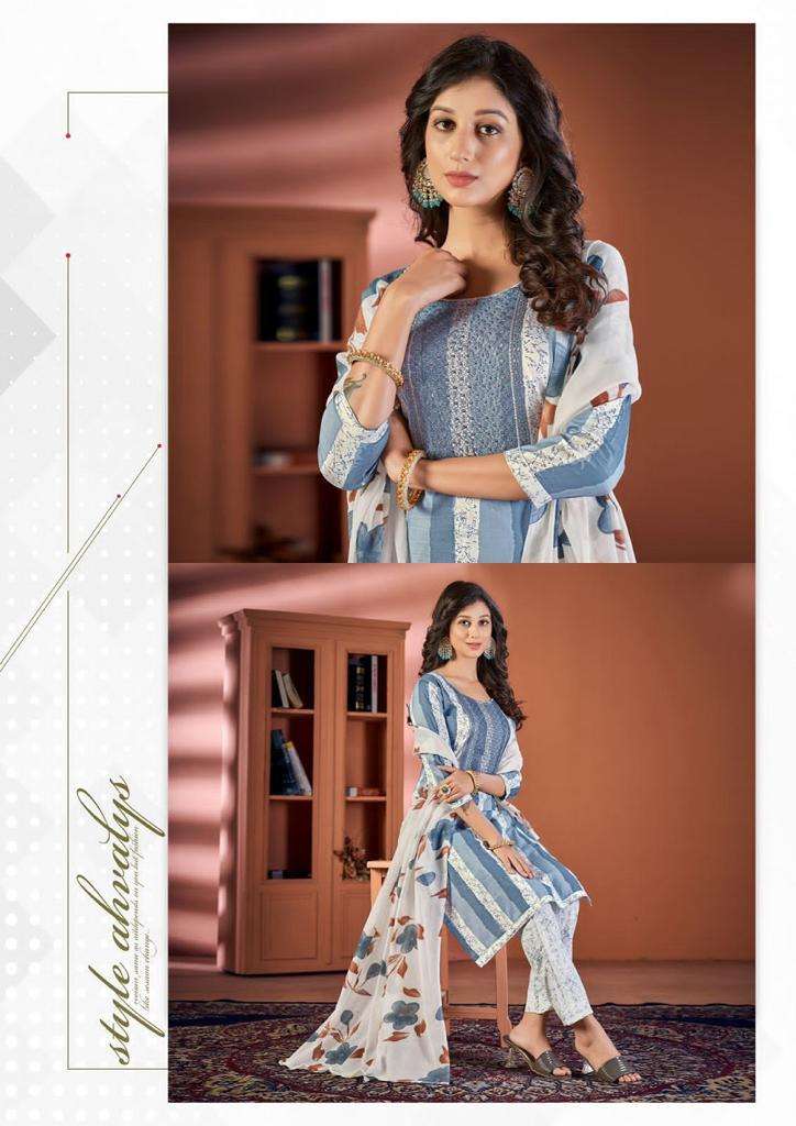 Al Karam Heritage Self Embroidery Work series 1001-1008 cotton suit 