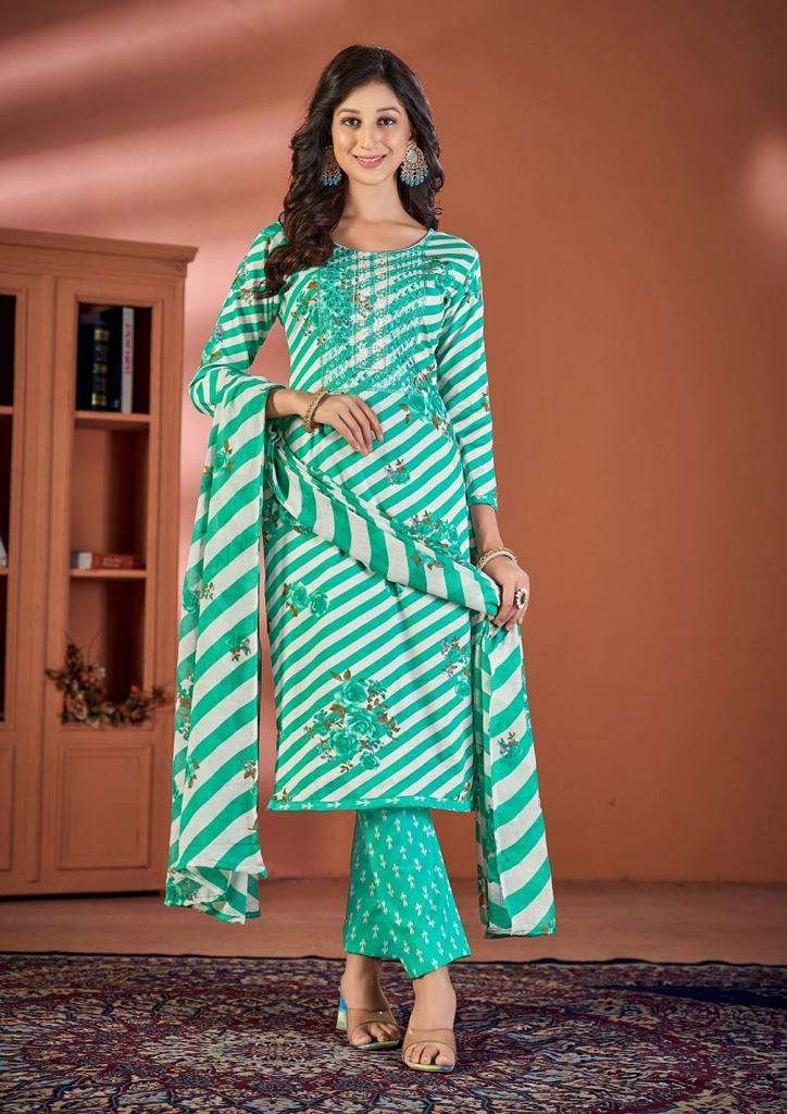Al Karam Heritage Self Embroidery Work series 1001-1008 cotton suit 