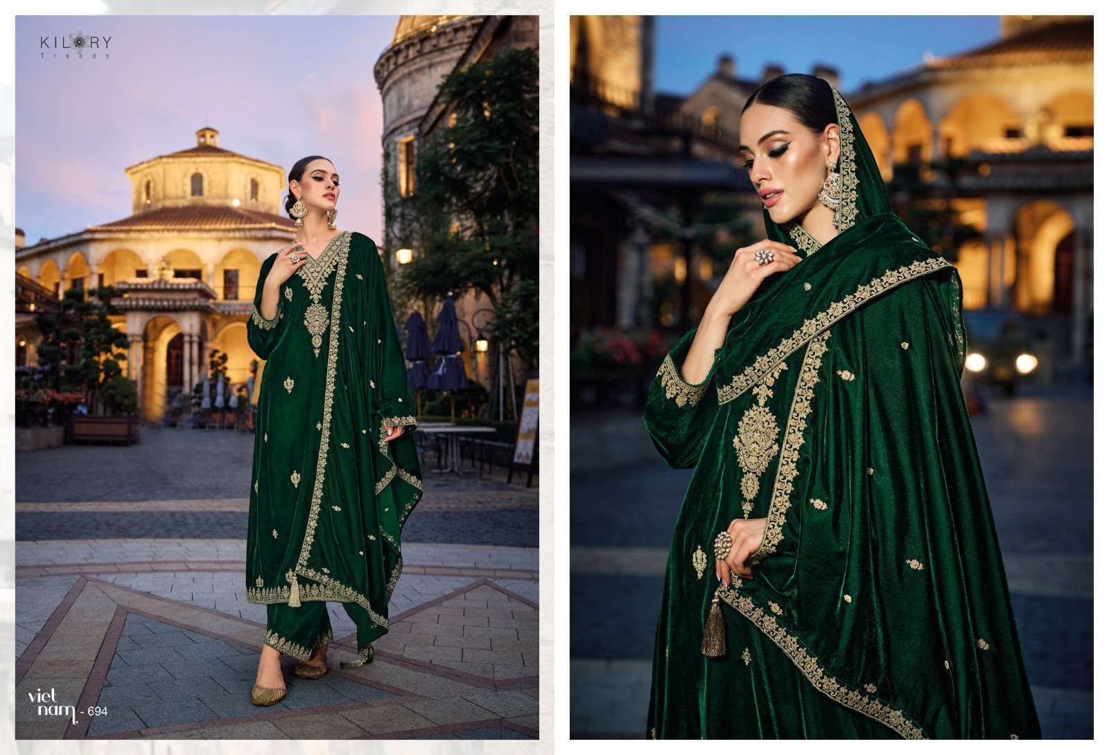 kilory trends noor e ishq premium velvet with fancy work suit