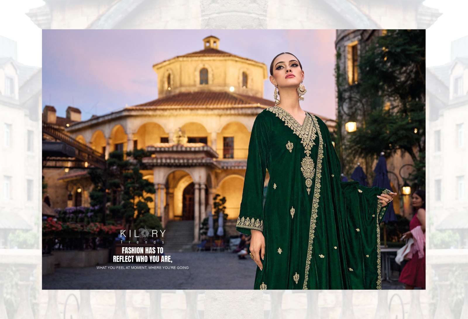 kilory trends noor e ishq premium velvet with fancy work suit