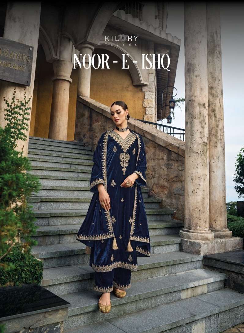 kilory trends noor e ishq premium velvet with fancy work suit
