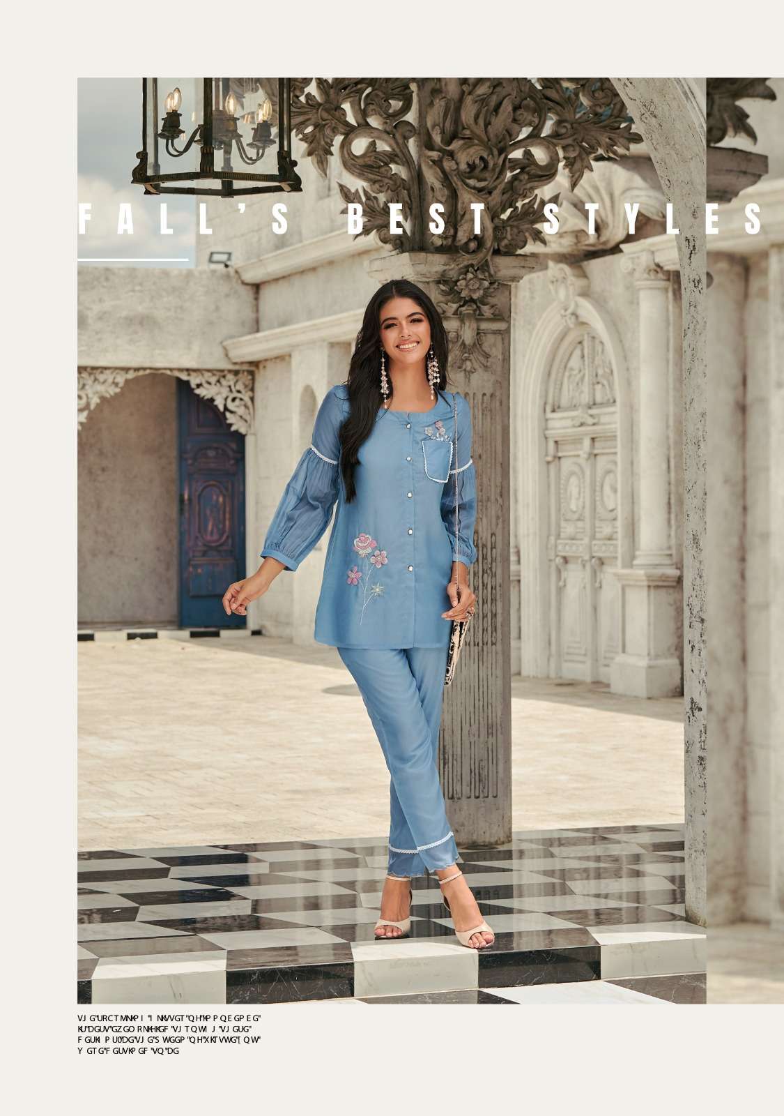 lady leela Pure Handwork on Viscose Organza co ord set
