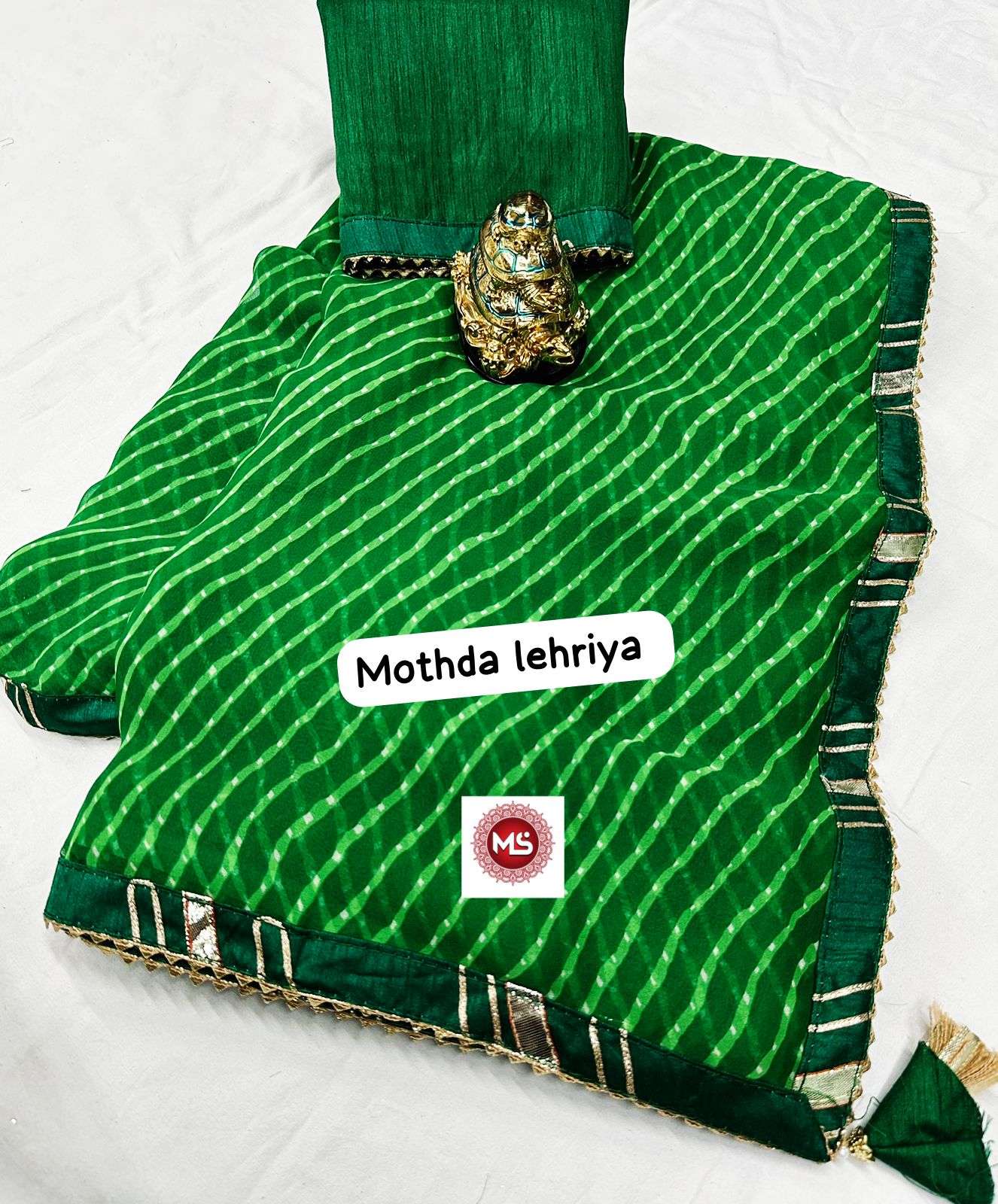 ms brand mothda lehriya designer georgette saree