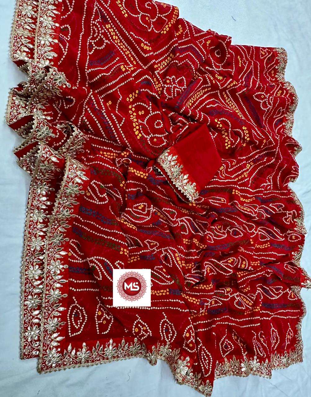 ms brand special saawan designer heavy georgette saree