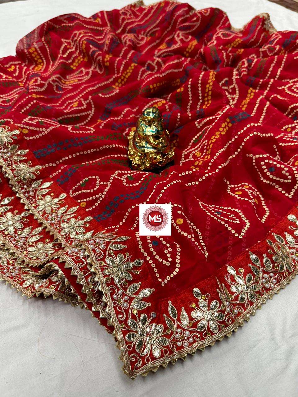 ms brand special saawan designer heavy georgette saree