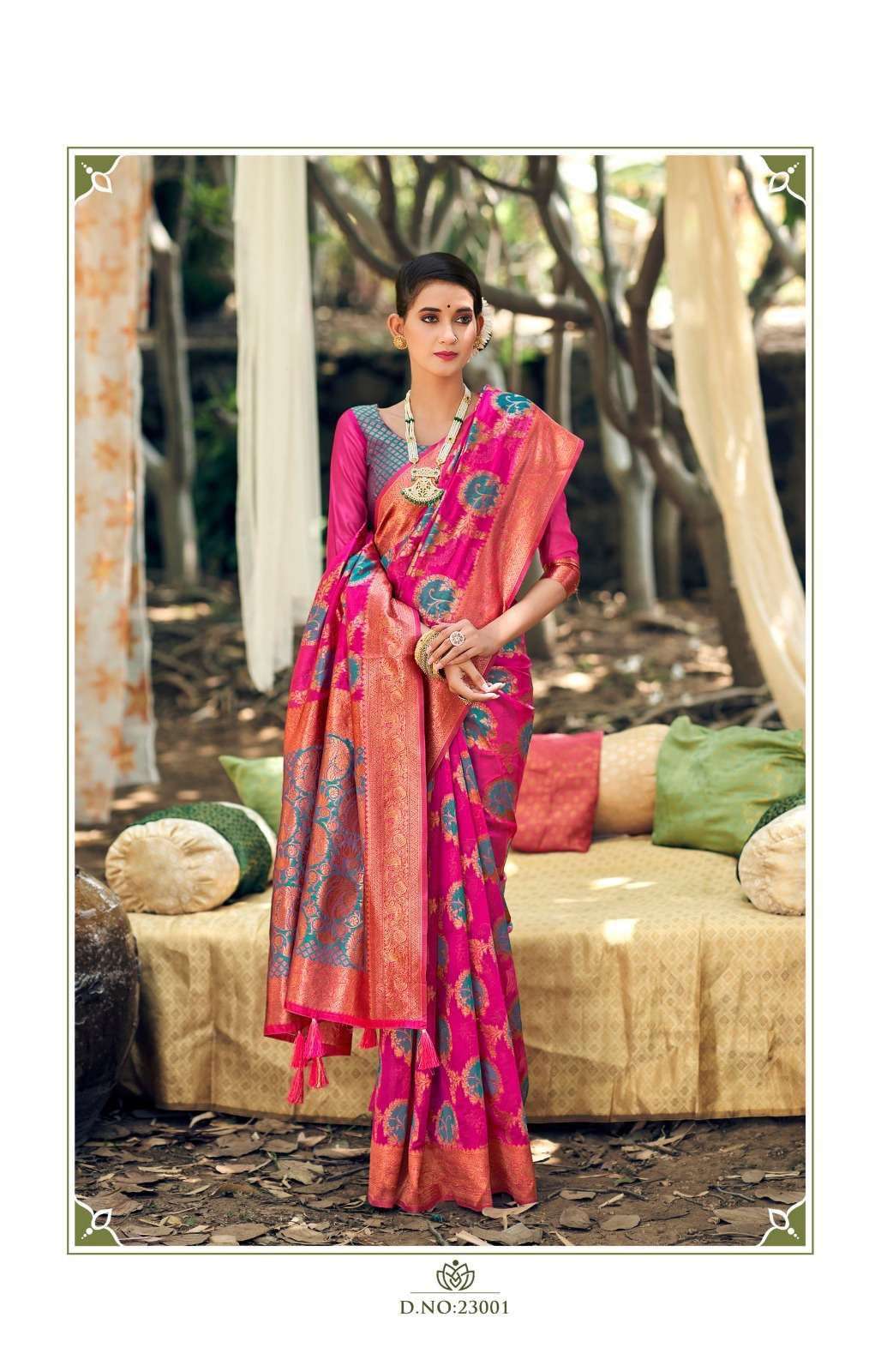 siddharth silk mills silk coromandel series 23001-23006 silk base saree