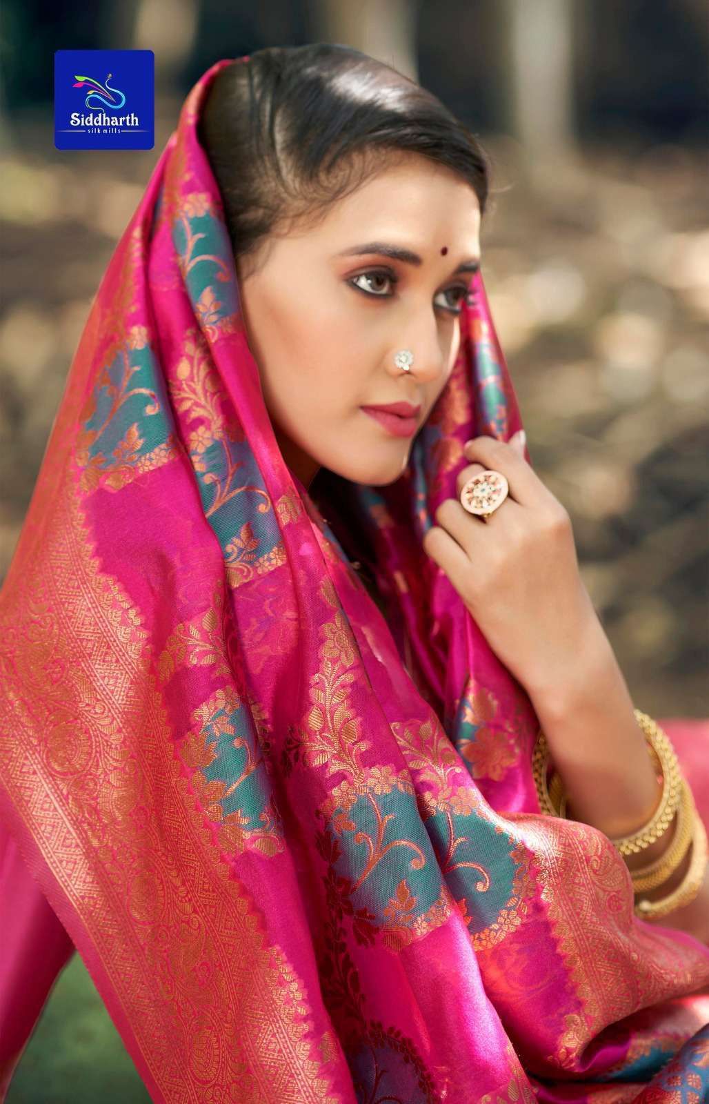 siddharth silk mills silk coromandel series 23001-23006 silk base saree