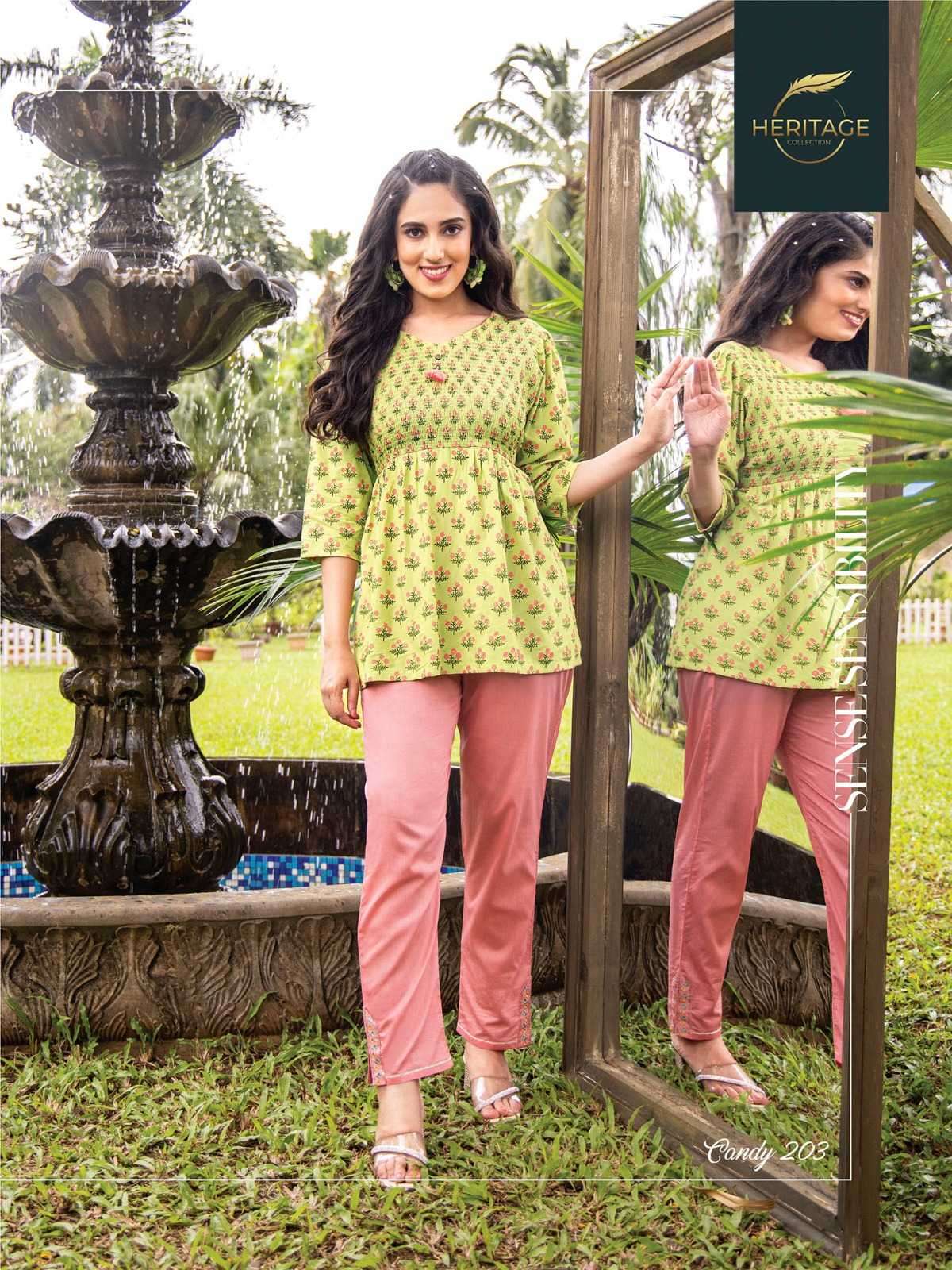 heritage candy vol 2 series 201-207 rayon slub kurti