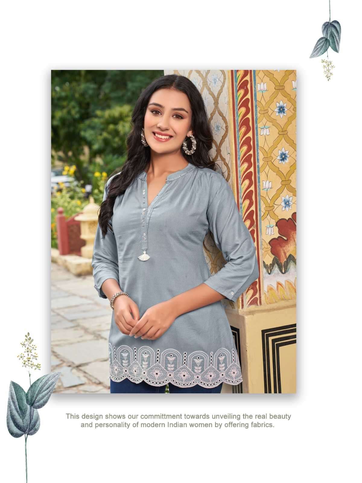 heritage creation cherry series 001-006 rayon kurti