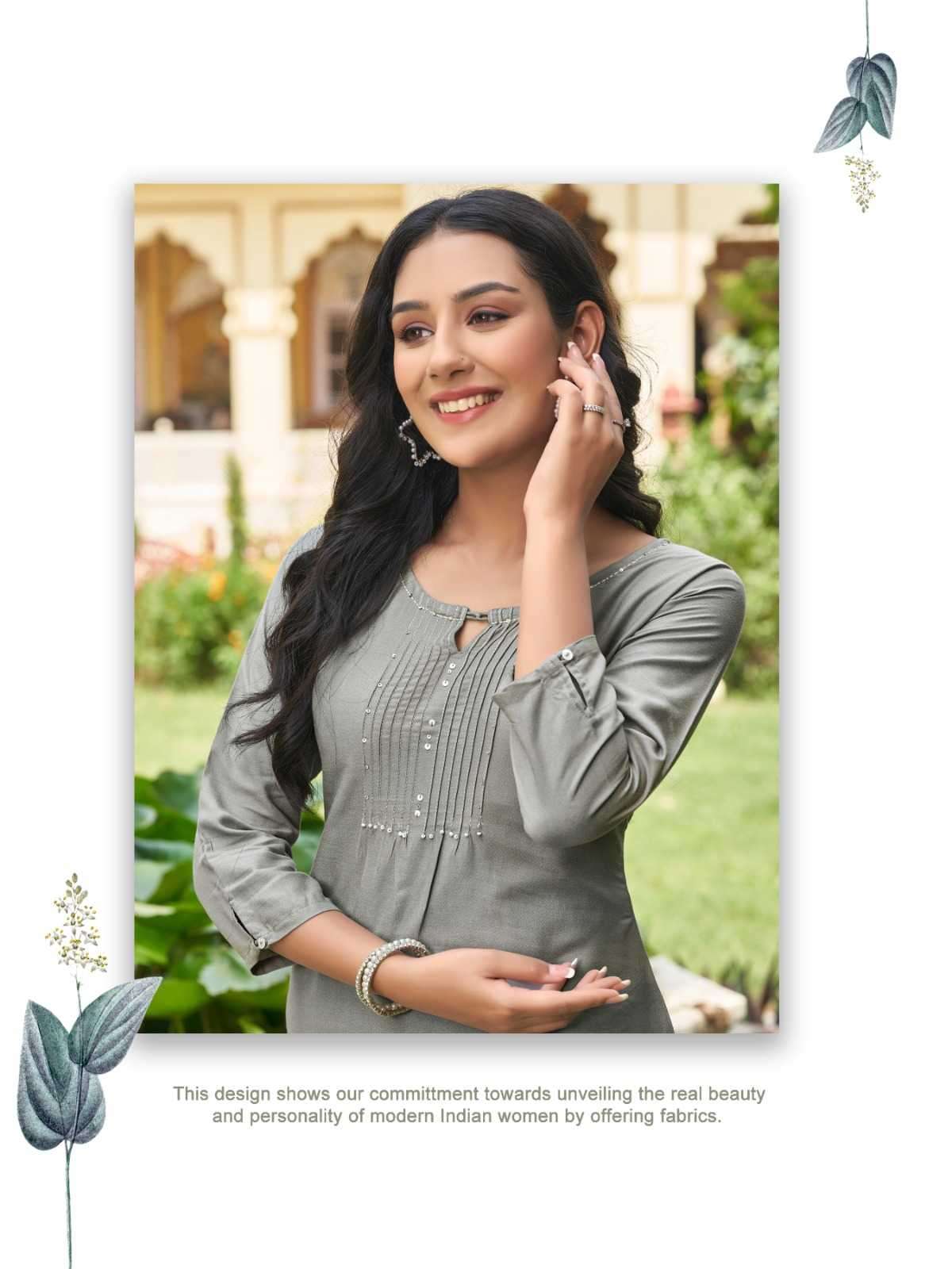 heritage creation cherry series 001-006 rayon kurti