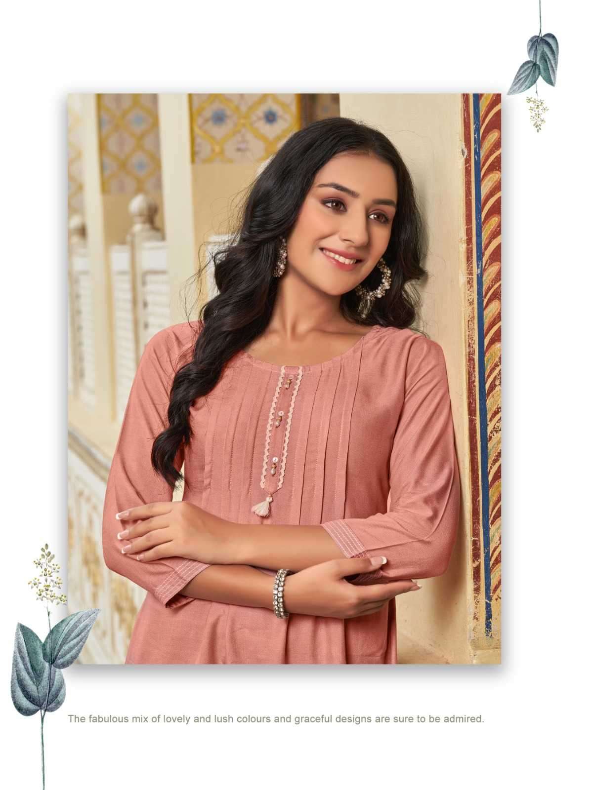 heritage creation cherry series 001-006 rayon kurti
