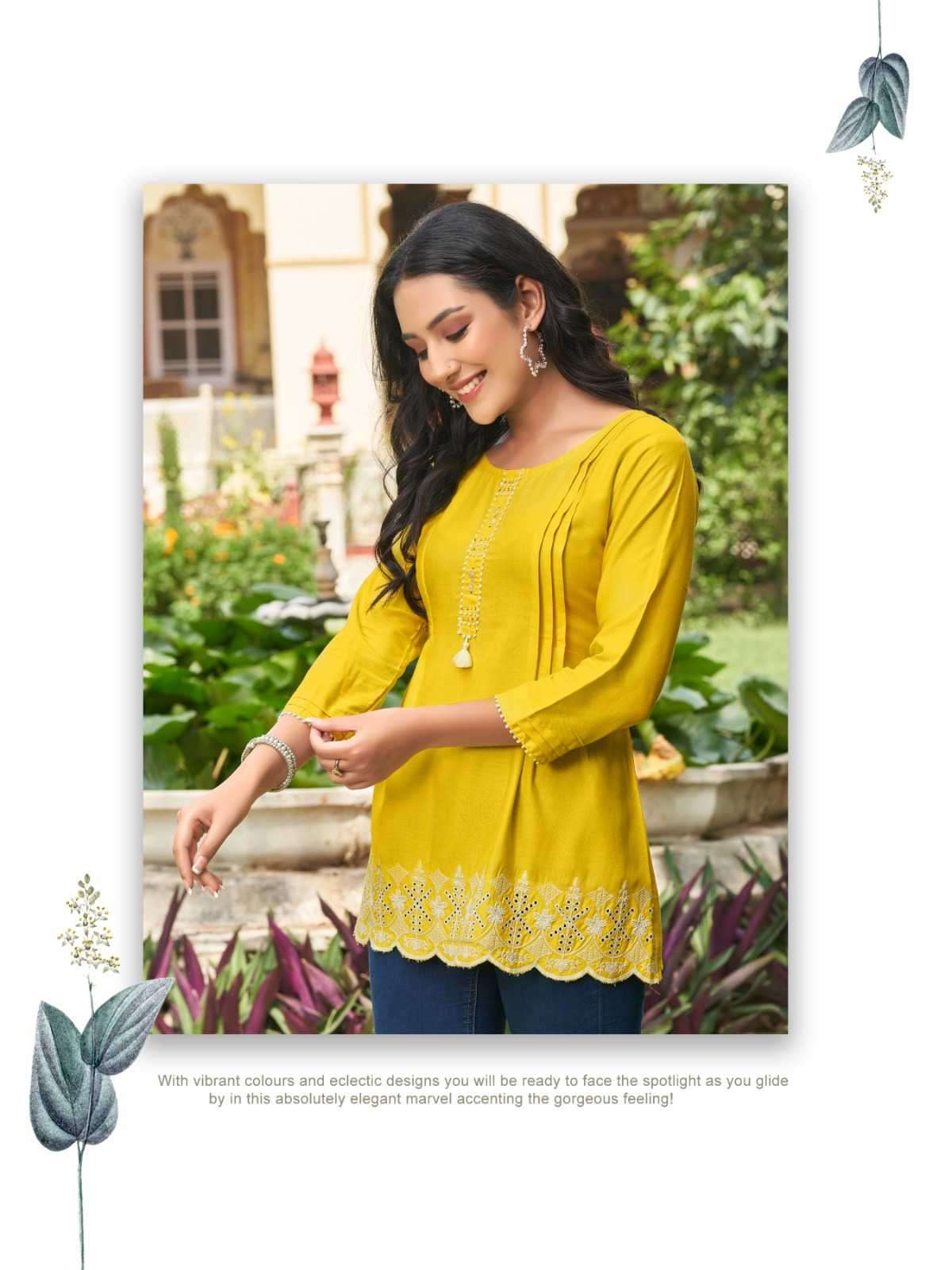 heritage creation cherry series 001-006 rayon kurti